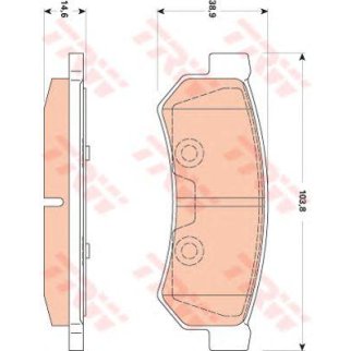 Колодки тормозные задние дисковые к-кт TRW GDB4178 фото