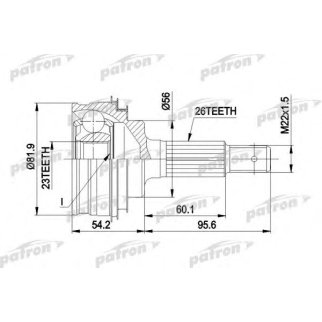 Шрус привода PATRON PCV1346 фото