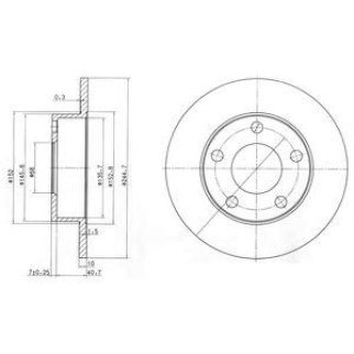 Диск тормозной задний DELPHI BG3381 фото