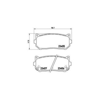Колодки тормозные задние к-кт brembo P 30 008 фото