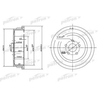 Барабан тормозной PATRON PDR1479 фото