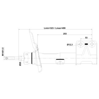 Амортизатор передний FEBEST 25110-007FL фото 2