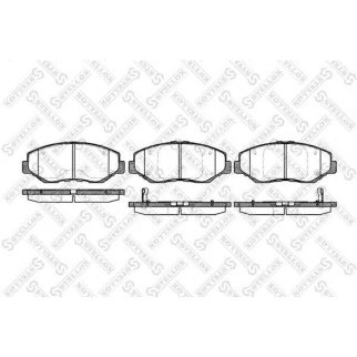 910 000B-SX_колодки дисковые передние! с антискрип. пл. Honda CR-V II/Accord VIII 2.0/2.4 02> фото