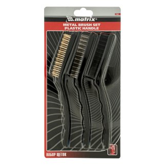 Набор щеток, 3 шт. металлические с пластмассовой ручкой, большие MATRIX 74863 фото 8