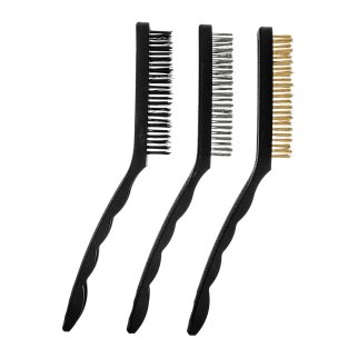 Набор щеток, 3 шт. металлические с пластмассовой ручкой, большие MATRIX 74863 фото