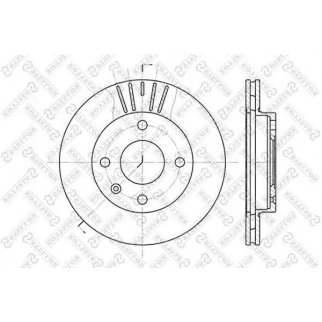6020-2528V-SX_диск тормозной передний! Ford Escort/Fiesta 1.4-1.8 89> фото