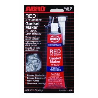 Герметик прокладка (85 гр) красный ABRO силикон. в/температ. фото