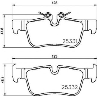 Колодки тормозные задние дисковые к-кт Hella 8DB 355 021-681 фото