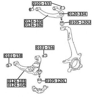 Сайлентблок переднего верхнего рычага фото