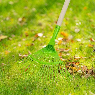 Грабли веерные стальные 425мм, 22 плоских зубьев, эмалированные, без черенка PALISAD фото 8