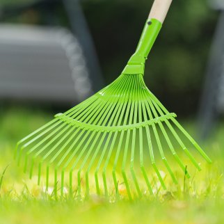 Грабли веерные стальные 425мм, 22 плоских зубьев, эмалированные, без черенка PALISAD фото 9