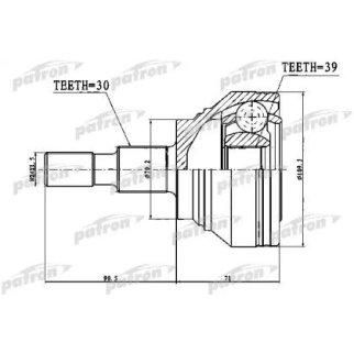 Шрус привода PATRON PCV1756 фото