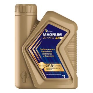 Масло моторное MAGNUM Ultratec A3 0W30 синт.1л РОСНЕФТЬ фото