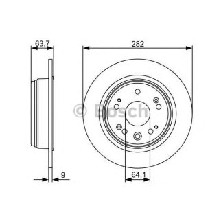 Диск тормозной задний BOSCH 0 986 479 505 фото