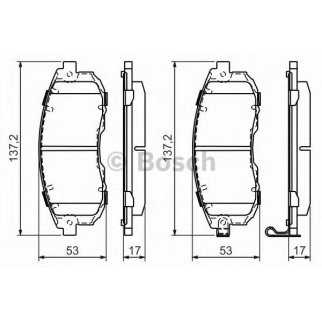 Колодки тормозные передние к-кт BOSCH 0 986 494 337 фото