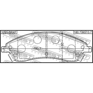 Колодки тормозные передние к-кт FEBEST 3201-SRXF фото