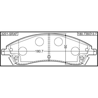 Колодки тормозные передние к-кт FEBEST 3201-SRXF фото 2