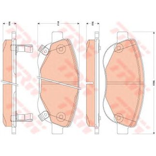 Колодки тормозные передние к-кт TRW GDB3511 фото