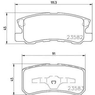 Колодки тормозные задние дисковые к-кт TEXTAR 2358202 фото