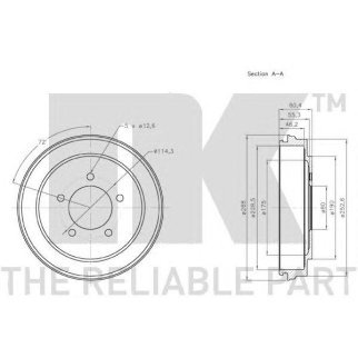 Барабан торм.DODGE AVENGER 07-14/CALIBER 06-13 фото