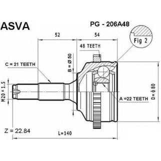 ШРУС наружный 22x50x21 фото