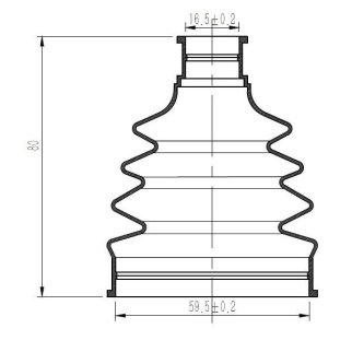 Пыльник ШРУСа для а/м Honda CR-V (95-) 2.0i (наруж.компл: хомуты/смазка/крепеж) (CR) (FG 2313) фото 3