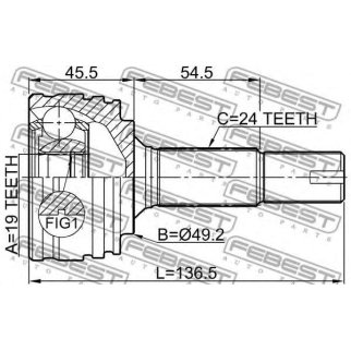 ШРУС наружный FEBEST 0110-KGB10 фото