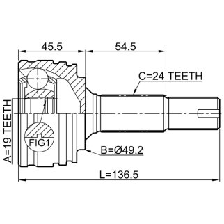ШРУС наружный FEBEST 0110-KGB10 фото 2