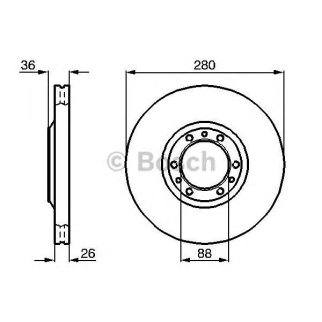 Диск тормозной ISUZU: TROOPER 91-00, TROOPER Вездеход открытый 91-98 OPEL: FRONTERA A 92-98, FRONTERA A Sport 92-98, FRONTERA B 98 -, MONTEREY A 91-98, M фото