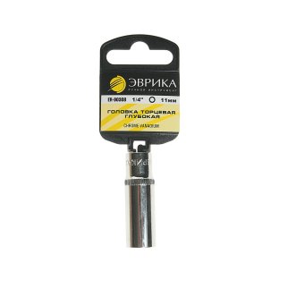 Головка торцевая 11 1/4" 6гр глубокая L=50 ЭВРИКА фото