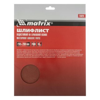 Бумага наждачная водостойкая P600 230x280 мм 10шт. MATRIX 75620 фото 5 Бумага наждачная водостойкая P600 230x280 мм 10шт. MATRIX 75620 фото 5
