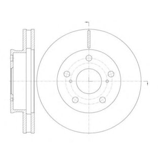 Торм.диск пер.вент.(257x28) 5 отв. фото