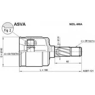 ШРУС внутренний ASVA MZIL-M6A фото