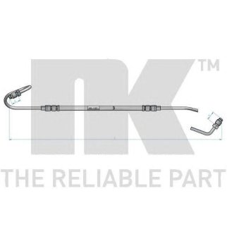 Шланг тормозной задний правый / CITROEN C4,DS4,PEUGEOT 307,308 00~ фото