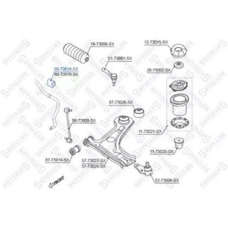 Втулка переднего стабилизатора Stellox 89-73014-SX фото
