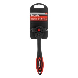 MATRIX 14094 Ключ-трещотка 1/4", 72 зуба, с быстрым сбросом, CrV, 2-х комп. рукоятка фото 1