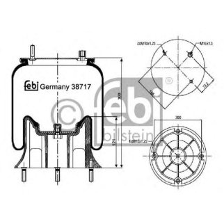 Воздушная подушка (опора пневматическая) FEBI 38717 фото
