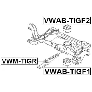 Опора двигателя задняя VW TIGUAN 08-17 VWM-TIGR фото 2