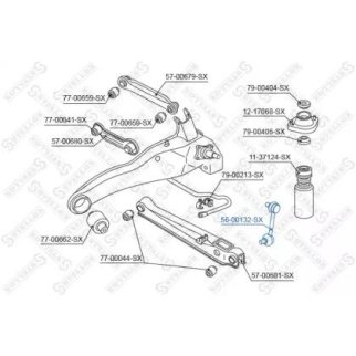 56-00132-SX_тяга стабилизатора заднего правая!Mitsubishi Outlander,Peugeot 4007 all 07> фото
