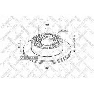 Диск тормозной Stellox 85-00737-SX фото