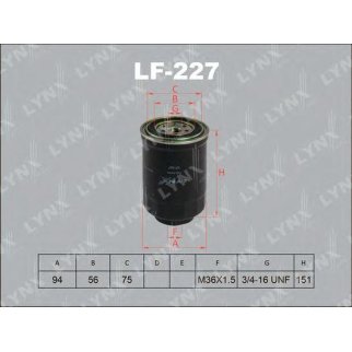 Фильтр топливный LYNXauto LF-227 фото