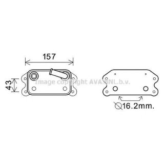 Радиатор (маслоохладитель) АКПП AVA VO3169 фото