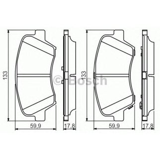 Колодки тормозные передние к-кт BOSCH 0 986 495 343 фото
