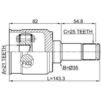Шрус внутренний задний 21x35x25 фото 2