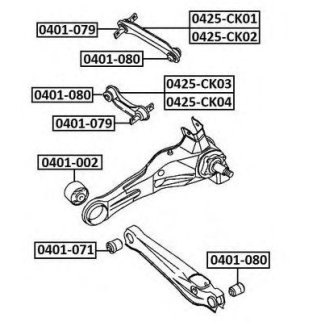 Сайлентблок ASVA 0401-080 фото