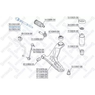 55-53014-SX_тяга рулевая! без г/у VIN: 20040201>/с г/у KIA Picanto 04> фото