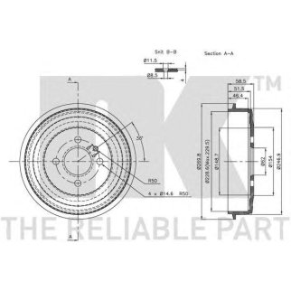 Барабан тормозной задний (228,6x46mm) / BMW 316-320/324D (E30) 82~91 фото
