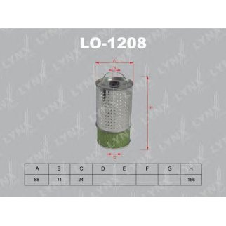 Фильтр масляный LYNXauto LO-1208 фото