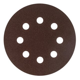Круг абразивный на ворсовой подложке под &quot;липучку&quot; перфорированный, P 100, 125мм, 5шт. Сибртех фото