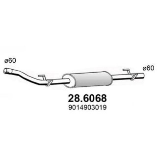 Глушитель средняя часть ASSO 28.6068 фото